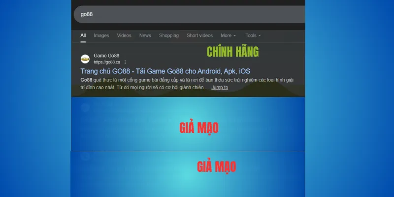 Cách phòng tránh Go88 giả